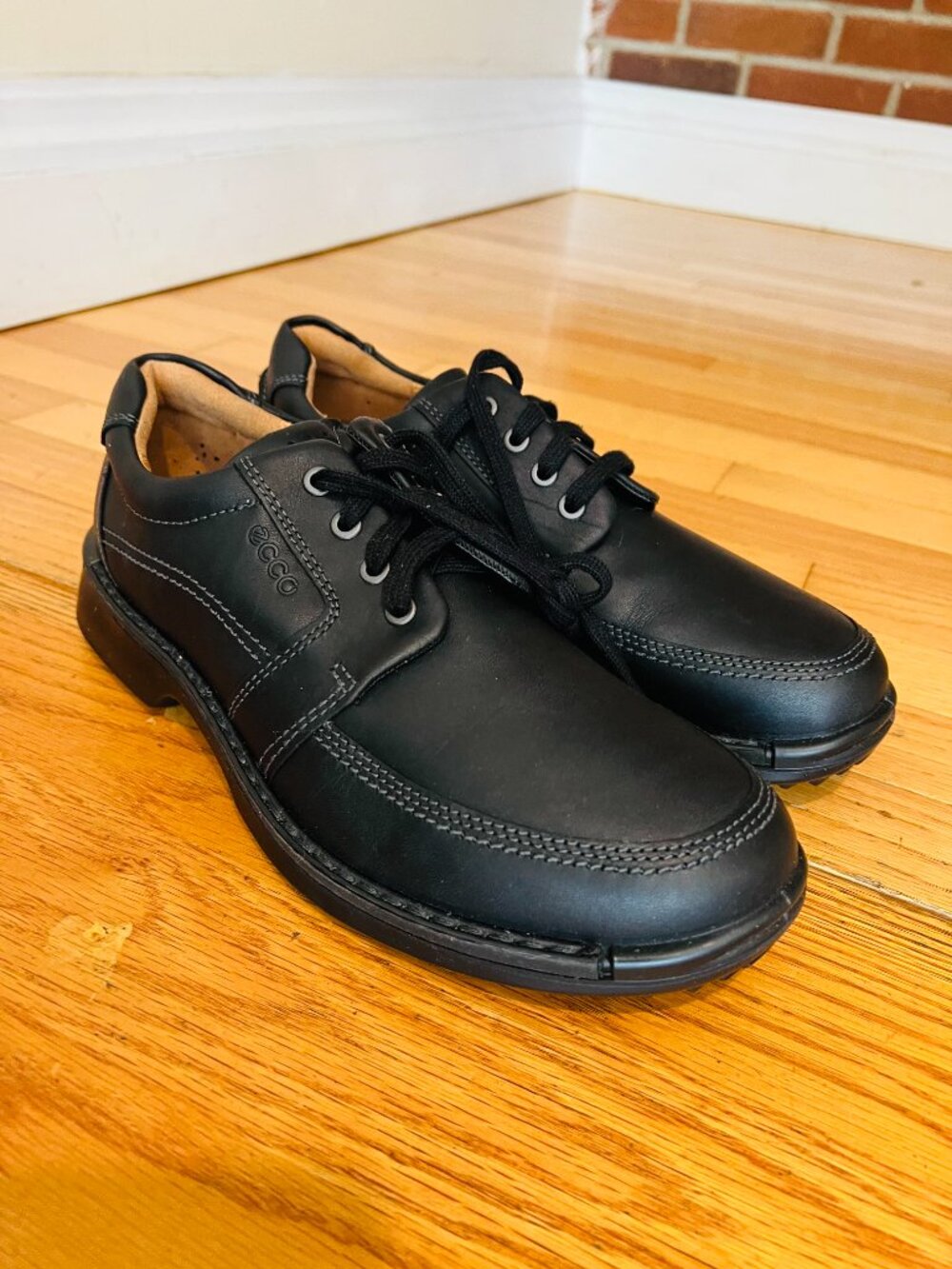 ECCO Men's Fusion II Tie Black Shoes Boots Size US 8 NEW